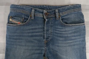 Pantalones de mezclilla Diesel BUSTER para hombre elásticos regulares ajustados cónicos azules W31 L32 lavado 0837I - Imagen 1 de 17