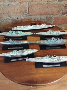 Buques de guerra en zócalos paquete x7 hms renombre barham graf spree príncipe de gales - Imagen 1 de 5