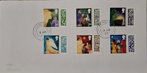 GB 2022 Gedenkset sehr fein gebrauchte Weihnachtsmarken auf Umschlag - Bild 1 von 3