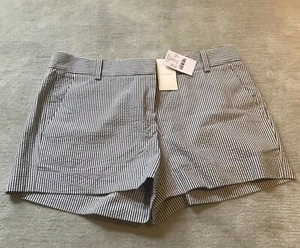 J. Crew Factory Store Women Shorts Striped Stripes Summer Travel NWT Size 4 - Picture 1 of 7