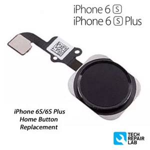 NEW iPhone 6S Plus Complete Home Button Flex Cable Replacement w/Gasket - Black - Picture 1 of 3