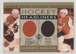 2002 Upper Deck Classic Portraits Hockey Headliners Jeremy Roenick Simon Gagne
