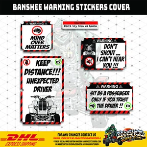 Adesivi di avvertimento Banshee adatti perfetti sopra etichetta di avvertimento OEM idee personalizzate - Foto 1 di 1