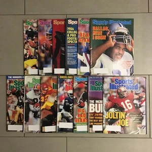 Sports Illustrated Football Magazines Bundle #3 Lot of 13 Elway Herschel Montana - Picture 1 of 3