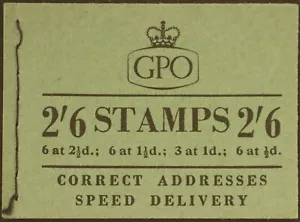 GB 2/6d QEII Tudor crowns booklet of August 1955 (F33) complete Cat £35 - Picture 1 of 2