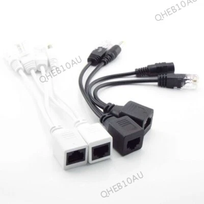 1 Pair POE Splitter Power Ethernet Adapter Cable Injector Kit For IP Camera 17H - Image 1 of 4