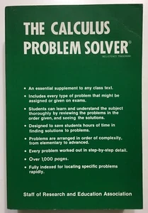 The Calculus Problem Solver: An essential suplement to any class over 1000 pages - Picture 1 of 2