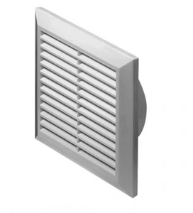Griglia di Ventilazione Con Condotto Flangia E Fly Schermo Cover - Picture 1 of 2