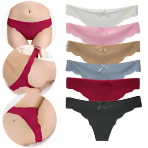 Ice Silk Sexy Women Thongs G-string Bikini Seamless Low-Waist Panties Underwear - Picture 1 of 18