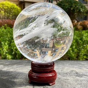 Pietra da fusione bianca 3,61 libbre sfera di quarzo cristallo sfera energetica Reiki guarigione - Foto 1 di 13