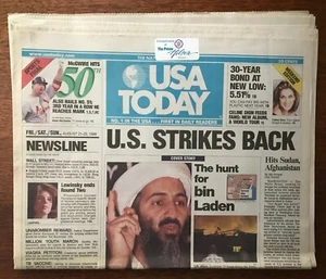 USA Today newspaper - August 21-23, 1998, Mark McGwire, Celine Dion, Jeff Gordon - Picture 1 of 11