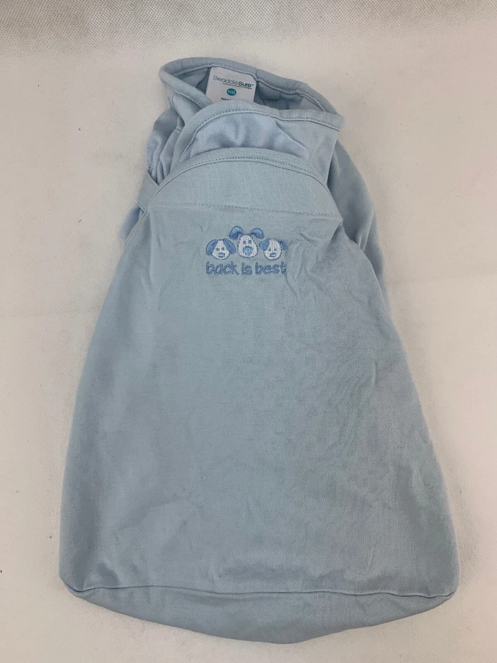 Cobertor Swaddle Sure recém-nascido Swaddle bebê azul estampa de cachorro  - Imagem 1 de 4