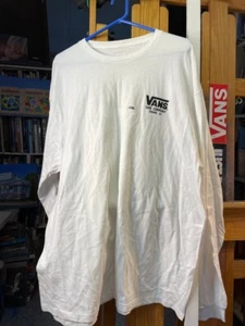 Camiseta Vans Manga Larga Blanca Vans Zapato Empresa Talla XXL 100% Algodón - Imagen 1 de 3