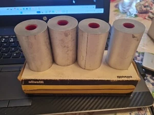 4 ROLLEN METALLICPAPIER - OLIVETTI DIVUMMA 18 28 mit Box - Bild 1 von 5