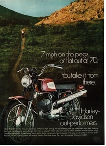 1970 Harley-Davidson 125cc Rapido Red Motorcycle Vintage Print Ad - Picture 1 of 1