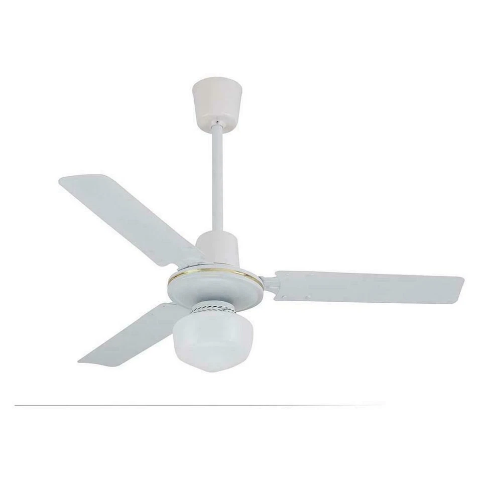 Ventilatore a Soffitto Zephir – Colore Bianco, Ø121 cm, 3 Pale Metallo e luce  - Immagine 1 di 1