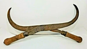 Tanca de heno para transportar bloque de hielo, madera, herramientas de hierro fundido asas de madera - Imagen 1 de 9