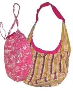 Y2k Tote Bag Bundle 2 Colorful Bags Large Hobo - Picture 1 of 13