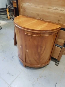 Demi Lune Kommode, rares Modell, Kirschbaum furniert, 1840 Rheinland - Bild 1 von 7