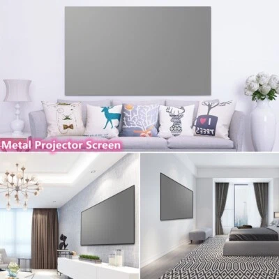 High Brightness Anti-Light Metal Projector Screen 4:3 16:9 3D HD Movie TV Screen - Image 1 of 4