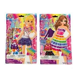 NOS NEW SET - Lisa Frank Diva Fashions Dress Up Stickers Doll Cassie Tatey Bug - Picture 1 of 9