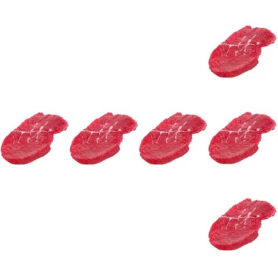  6 Pieces Simulation Rindfleisch Kuchendekoration Für Küche Falsches Essen - Bild 1 von 4
