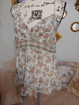 Talla Grande American Rag Cie Tanque Floral Boho Hippie Festival Cottage Core  Foto 1 de 4