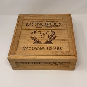 Monopoly Indiana Jones Limited Edition Complete Board Game in Wood Crate 2008 - Picture 1 of 8