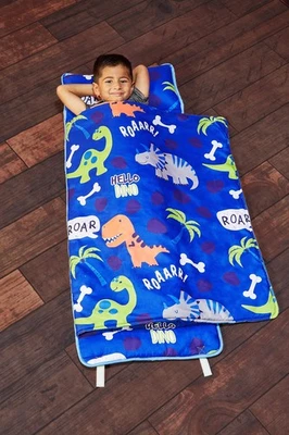Nap Mat with Removable Pillow - Roarin' Dinos - Carry Handle with Straps Clos... - Imagem 1 de 4