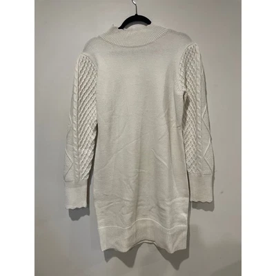 NWT Bb Dakota By Steve Madden Break My Stride Sweater Dress Oatmeal Women Size L - Image 1 of 4