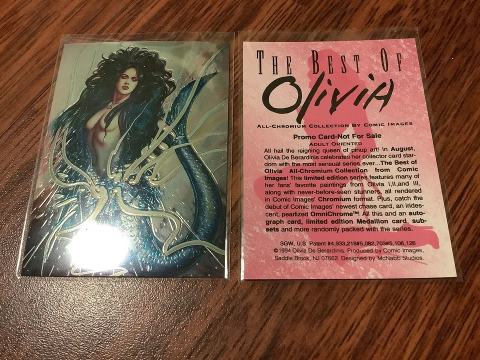 THE BEST OF OLIVIA ALL-CHROMIUM TRADING CARDS PROMO CARD 1994 COMIC IMAGES - Image 1 of 1