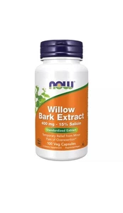 NOW Foods Weiße Weidenrinde 400 mg 100 Kapseln, 15% Salicin - Bild 1 von 3
