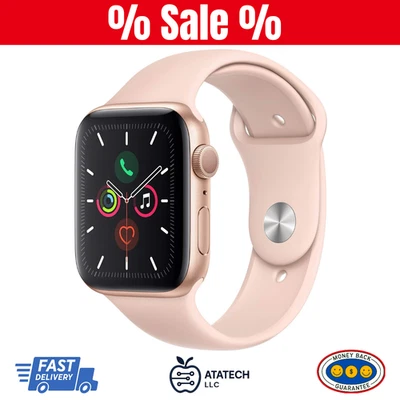 Apple Watch Series 5 (GPS) 40mm Aluminum Case Gold + SportBand Pre-Owned (Good) - Image 1 of 4