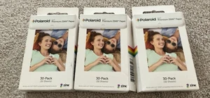 Lot Of 3 New Polaroid 2x3 Premium Zink Photo Paper Boxes (30 Sheets Each Box) - Picture 1 of 13