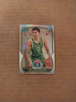 2022-23 Bowman U Basketball Refractor Will Richardson #31 1st Oregon Ducks - Image 1 of 2