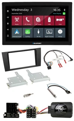 Blaupunkt DAB Bluetooth USB Lenkrad 2DIN Autoradio für Audi A4 1999-2001 - Bild 1 von 4