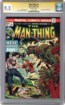 Man-Thing #2 CGC 9.2 SS Jim Starlin 1974 1318163009 - Image 1 of 2