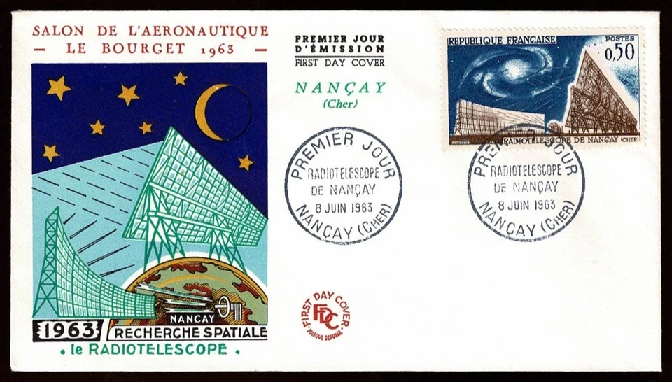 FRANCE FDC space  1963 Salon de l'aeronautique - Le Bourget  SG72H - Image 1 of 1