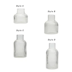 Glass Bud Vase Home Decor Fashion Handmade Holder Clear Jar Decorative Bottle - Picture 1 of 26