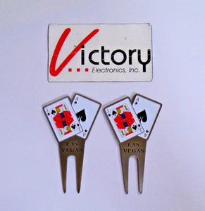 NEW Las Vegas "Cards" Blackjack Divot Tool & Ball Marker 2-PACK | IRT16178ANMU - Picture 1 of 9
