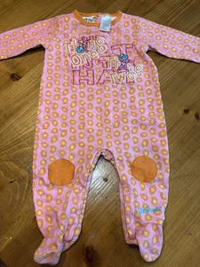 Dr. Seuss Romper Size 9 Months Thing One Thing Two Vintage One Piece Pink Girls - Picture 1 of 5