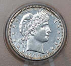 1904 Barber Silver Quarter - Uncirculated, Cleaned - Philadelphia Mint - 1904P B