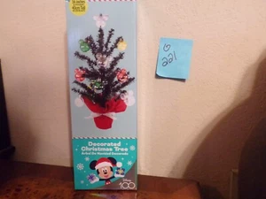 Disney Mickey Icons Ornaments Pre Decorated Christmas Tree 16inc New with Tag - Picture 1 of 3