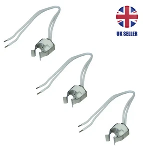 Paquete de 3 soportes de cerámica con clip de metal lámpara de bajo voltaje Knightsbridge LH01C - Imagen 1 de 2