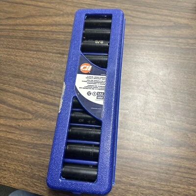 Campbell Hausfeld MP6044, 11pc 3/8" Drive Deep SAE/Metric Impact Socket Set - Image 1 of 4