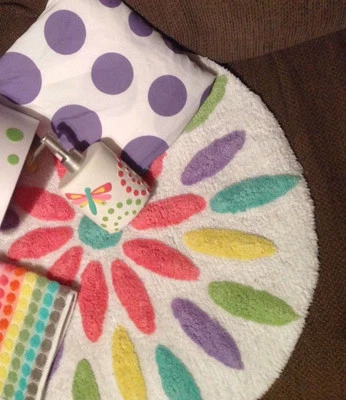 Juego de baño Circo 4 piezas mariposas insectos cortina de ducha alfombra jabón toalla Foto 1 de 2