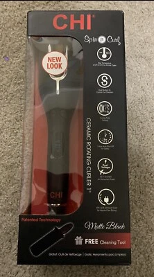 CHI Spin N Curl 1" Ceramic Rotating Curler In Matte Black - Image 1 of 4