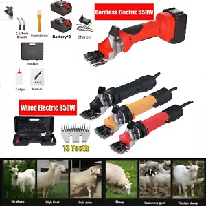 Electric Cordless Sheep Shears Wool Goat Clippers Shearing With Battery Charger⚡ - Picture 1 of 14