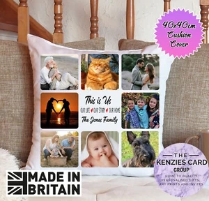 Personalised Photo Pillowcase Cushion Pillow Case Cover Custom Gift 8 Photo - Picture 1 of 2