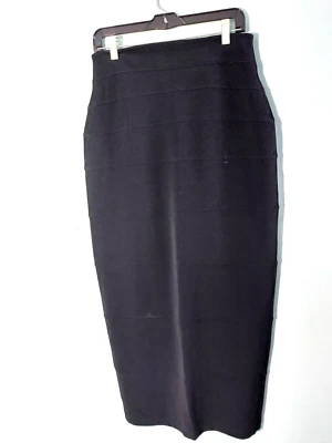 Maxi Falda Tadashi Shoji Lápiz Vendaje Negro Abertura Trasera Talla L EE. UU. Foto 1 de 4